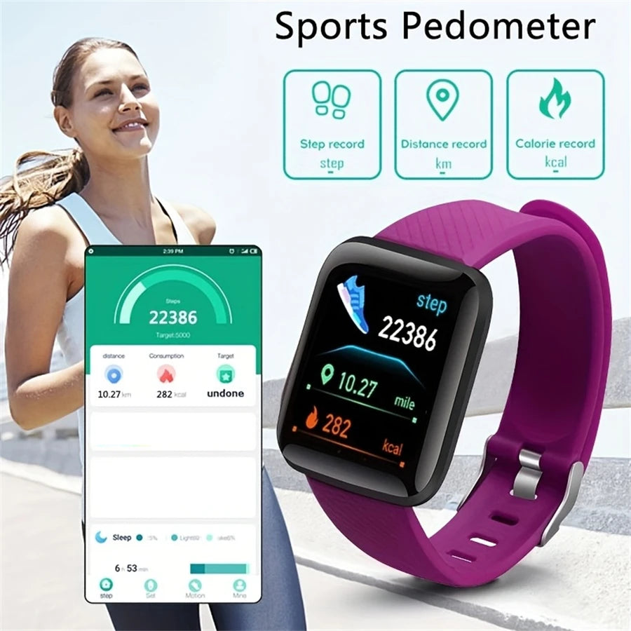 Smartwatch with Heart Rate& Message Alerts-Unisex Fitneswatch