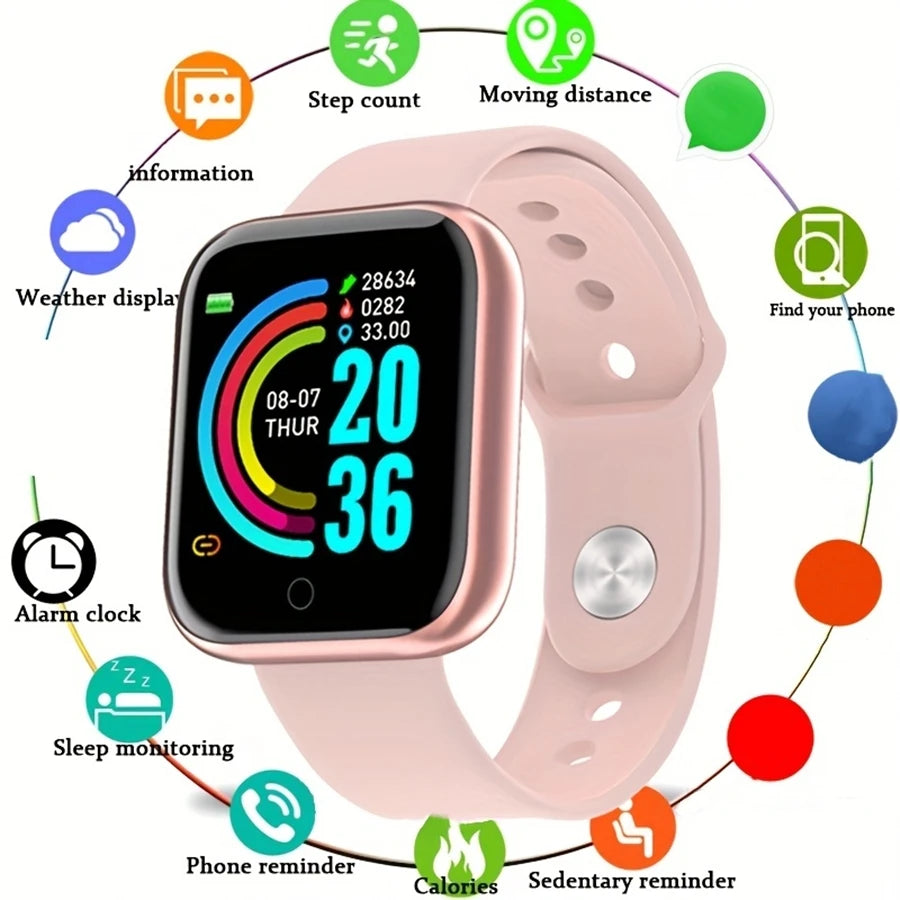 Smartwatch  with Heart Rate& Message Alerts-Unisex Fitneswatch